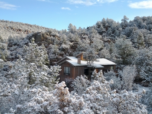 Agave House in Snow